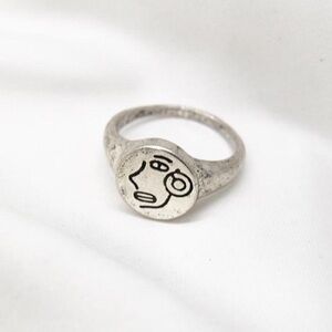 Burnished Face Ring